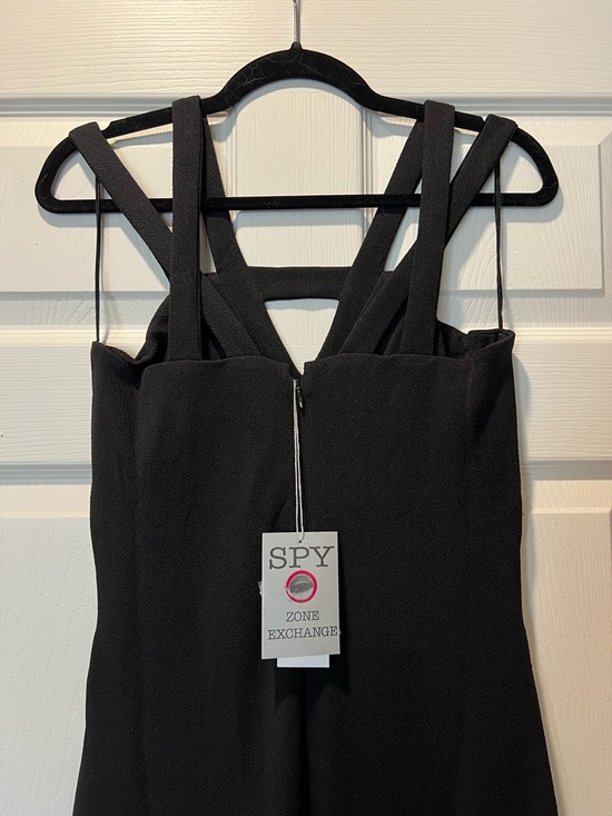 NWT Black Full Length Dress with Beaded Waist Panels - Picture 4 of 8